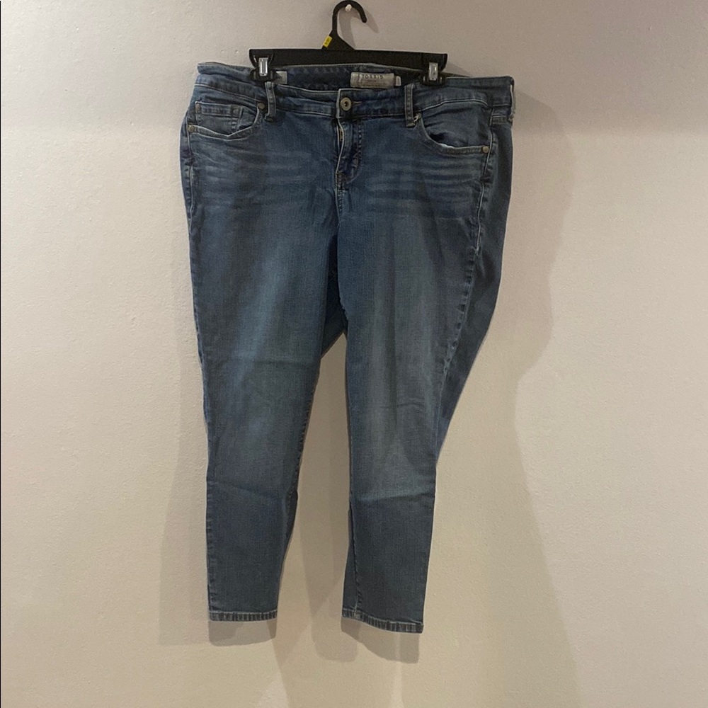 Torrid Blue Ankle Cropped Jeans with Rolled Hems